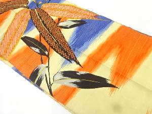 アンティーク　笹模様刺繍名古屋帯（材料）
